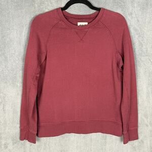 Pact Sweatshirt Womens Small Burgundy Organic Cotton Sustainable Comfort Granola